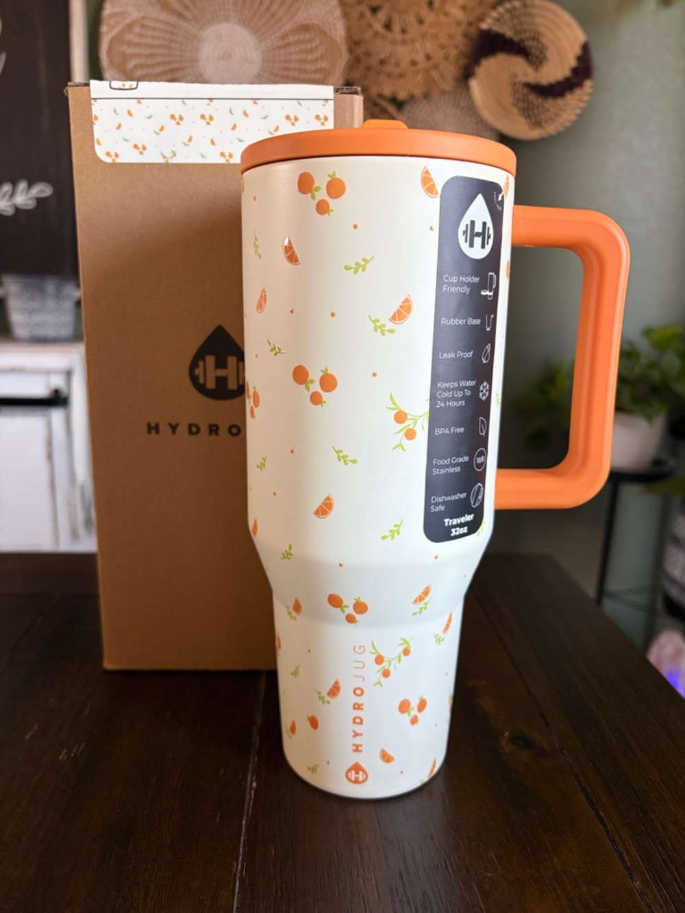 HydroJug 32oz Traveler Tumbler in Citrus! New!